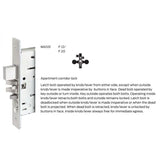 Falcon MA531 LTG Apartment Entry/Apartment Corridor Mortise Lock, Latitude Lever, Gala Rose