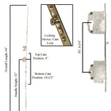 G-U LOCKABLE GEAR, 50MM BACKSET SLIDE-FOLD HARDWARE