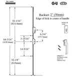 G-U LOCKABLE GEAR, 50MM BACKSET SLIDE-FOLD HARDWARE