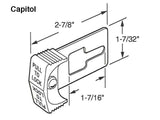 Capitol Door Locking Bar, Stamped Steel Bar With Plastic Finger