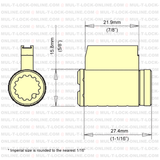 Cylinder Body for Emtek® Type KIK Cylinder - MTL™600