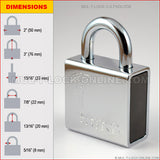 CLIQ®  C-Series Padlock #8; Shackle Thickness - Ø 5/16" (7/8" Clearance)