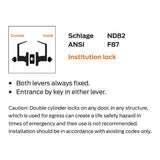 Schlage Commercial ND82JD HSLR 630 Institutional Lock, High Security Ligature Resistant Trim, FSIC Prep