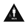 Cal-Royal MHS6A Men Sign Raised and Braille and Handicap Logo 10 1/2" High Triangle