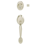Schlage Right Handed Plymouth Double Cylinder Handleset with Flair Interior Lever from the F-Series