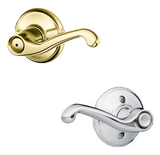 Schlage Flair Right Handed Privacy Door Lever Set - Split Finish Only