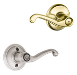 Schlage Flair Left Handed Privacy Door Lever Set - Split Finish Only