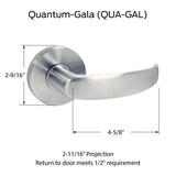 Falcon MA311 QG Privacy, Bedroom, or Bath Mortise Lock with Inside Lever Release, Quantum Lever, Gala Rose