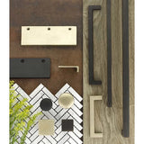 Emtek Sandcast Bronze 1 5/8 inch Rustic Modern Square Knob - 86663