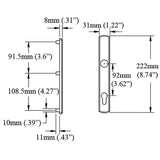 HOPPE Backplate M2167N Components, Active Exterior Backplate - with Thumbturn - Satin Nickel