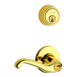 Schlage S2000 Series Flair Storeroom Keyed Entry Single Cylinder Leverset and Deadbolt
