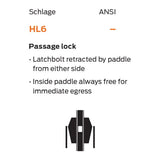 Schlage Commercial HL6 Hospital Push-Pull Latch