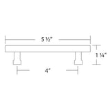 Schaub Noho - 4" Centers Square Cabinet Pull