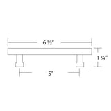 Schaub Noho - 5" Centers Square Cabinet Pull