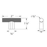 Schaub Monza - T-Knob - 2"
