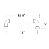 Schaub Noho - 18" Centers Round Appliance Pull