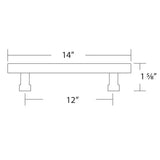 Schaub Noho - 12" Centers Square Concealed Pull