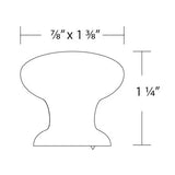 Schaub Avenue - 3/4" x 1" Oval Cabinet Knob