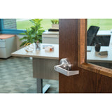 Schlage Saturn Privacy Door Lever Set with Round Rose from the ALX Series