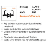 Schlage Commercial ALX50P RHO (Rhodes) Entrance/Office Lever Lock