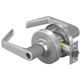 Schlage Saturn Single Cylinder Keyed Entry Door Lever Set with Round Rose from the ALX Series
