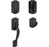 Schlage Encode Plus Camelot Sectional Electronic Keyless Entry Handleset with Georgian Interior Knob and Decorative Camelot Trim