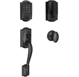 Schlage Encode Plus Camelot Sectional Electronic Keyless Entry Handleset with Siena Interior Knob and Decorative Georgian Trim