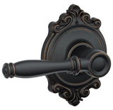 Schlage Birmingham Passage Door Lever Set with the Decorative Brookshire Trim