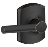 Schlage Broadway Passage Door Lever Set with Decorative Greenwich Trim