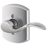 Schlage Residential F170 - Accent Lever Half Dummy - Greenwich Rose