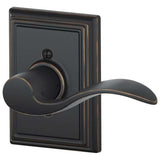 Schlage Residential F170 - Accent Lever Half Dummy - Addison Rose