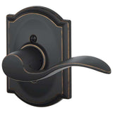 Schlage Residential F170 - Accent Lever Half Dummy - Camelot Rose