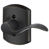 Schlage Residential F170 - Accent Lever Half Dummy - Greenwich Rose