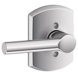 Schlage Broadway Non-Turning One-Sided Dummy Door Lever with Decorative Greenwich Trim