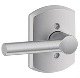 Schlage Broadway Non-Turning One-Sided Dummy Door Lever with Decorative Greenwich Trim