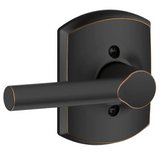 Schlage Broadway Non-Turning One-Sided Dummy Door Lever with Decorative Greenwich Trim