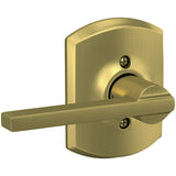Schlage Latitude Non-Turning One-Sided Dummy Door Lever with Decorative Greenwich Trim