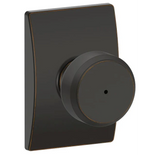 Schlage Residential F40 - Privacy Lock - Bowery Knob, 16080 Latch and 10027 Strike - Century Trim