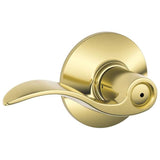 Schlage Residential F40 - Privacy Lock - Accent Lever, 16080 Latch and 10027 Strike
