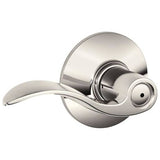 Schlage Residential F40 - Privacy Lock - Accent Lever, 16080 Latch and 10027 Strike