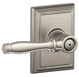 Schlage Birmingham Privacy Door Lever Set with Decorative Addison Trim