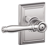 Schlage Birmingham Privacy Door Lever Set with Decorative Addison Trim