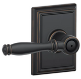 Schlage Birmingham Privacy Door Lever Set with Decorative Addison Trim