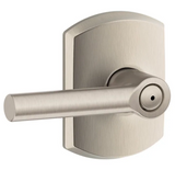 Schlage Broadway Privacy Door Lever Set with Decorative Greenwich Trim