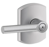 Schlage Broadway Privacy Door Lever Set with Decorative Greenwich Trim