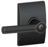 Schlage Broadway Privacy Door Lever Set with Decorative Century Trim