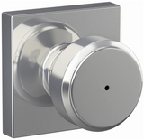 Schlage Residential F40 - Privacy Lock - Bowery Knob, 16080 Latch and 10027 Strike - Collins Trim