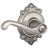Schlage Residential F40 - Privacy Lock - Flair Lever, 16080 Latch and 10027 Strike - Brookshire Rose