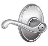 Schlage Flair Privacy Door Lever Set with Decorative Wakefield Trim