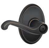 Schlage Flair Privacy Door Lever Set with Decorative Wakefield Trim